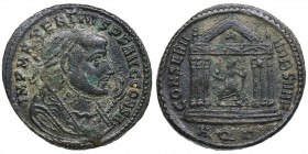 Roman Empire, Aquileia Æ Follis - Maxentius (306-312 AD)
5.68g. 26mm. VF/VF IMP MAXENTIVS P F AVG CONS II/ CONSERV - VRB SVAE - AQS. RIC 125.