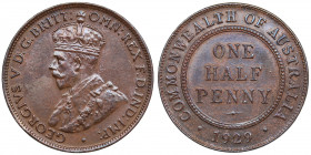 Australia 1/2 penny 1929
5.65g. AU/AU