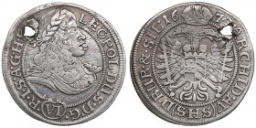 Austria 6 kreuzer 167? - Leopold I (1657-1705)
2.78g. With a hole. VF/VF Sold as is, no return.