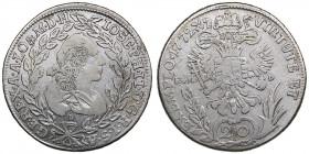Austria 20 Kreuzer 1772 R-EVMD - Joseph II (1765-1790)
6.45g. VF/VF