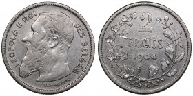 Belgium 2 francs 1904 - Léopold II (1865-1909)
9.91g. VF/VF