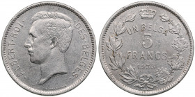 Belgium 5 francs 1933
13.96g. 31mm. VF/XF