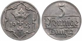 Danzig, Poland 5 pfennig 1923
2.02g. AU/XF Mint luster. KM 142.