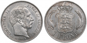 Denmark 1 krone 1892
7.46g. XF/AU Mint luster.