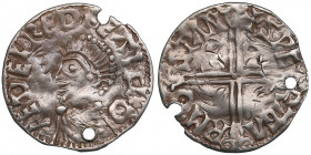 Anglo-Saxon, England AR Penny - Æthelred II (978-1016)
1.18g. F/F With a hole. Long Cross type.