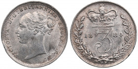 Great Britain 3 Pence 1884 - Victoria (1838-1901)
1.42g. AU/AU