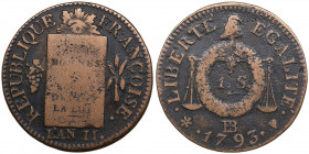 France 1 Sol 1793
10.19g. F/F