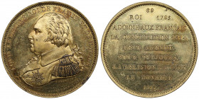 France Medal 1815 - Louis XVIII (1814-1824)
12.51g. 31mm. UNC/UNC Very beautiful lustrous specimen. LOUIS LE DESIRE ROI DE FRANCE ET DE NAVARRE/ 69 RO...