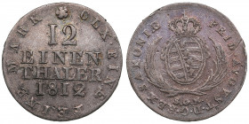 Germany, Saxony 1/12 Thaler 1812 SGH - Friedrich August I (1806-1827)
3.16g. VF/VF