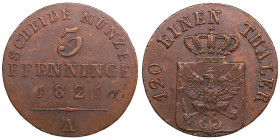 Germany 3 pfenninge 1821 A
4.74g. VF/XF