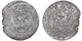 Riga, Poland solidus 1621 - Sigismund III (1587-1632)
0.64g. XF/XF Mint luster.