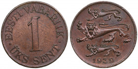 Estonia 1 sent 1939
1.87g. UNC/UNC Mint luster. KM 19
