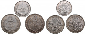 Latvia 2 lati 1925, 1926 & 1 lats 1924 (3)
Various condition. Sold as is, no return.