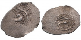 Russia, Moscow AR Denga 1400-1410 - Vasily I Dmitrievich (1389-1425)
0.84g. XF/XF Beast to the right, head to the left / Centaur with a sword, in a ci...