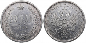 Russia Rouble 1882 СПБ-НФ
20.69g. XF/AU Mint luster. Bitkin-42.