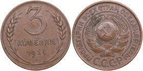 Russia, USSR 3 kopecks 1924
9.64g. XF/XF