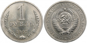 Russia, USSR 1 rouble 1967
7.56g. AU/UNC