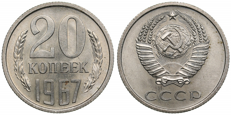 Russia, USSR 20 kopecks 1967
3.39g. UNC/UNC Rare!