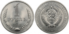 Russia, USSR 1 rouble 1981
7.39g. UNC/UNC Mint luster. Fedorin 34.