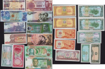 Lot of World paper money: Myanmar, Paraguay, Guatemala, Philippines, Guinea, Cambodia (22)
Various condition. Sold as is, no returns.