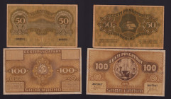 Estonia 100 marka 1921 & 50 marka 1919 (2)
Various condition. Sold as is, no returns.