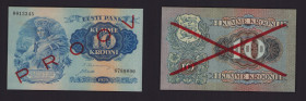 Estonia 10 krooni 1928 - Specimen
UNC. Pick 63s1.