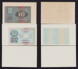 Collection of Estonia 10 krooni 1940, PROOF, Progressive proof, Paper (3)
2 x one sided and a blank specimen. Various condition.