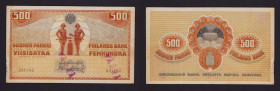 Finland, Russia 500 Markkaa 1909 - Forgery
VF