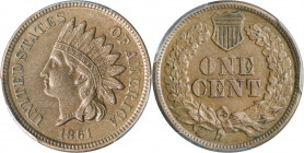 1861 Indian Cent. AU-55 (PCGS).
PCGS# 2061. NGC ID: 227G.
Estimate: $150