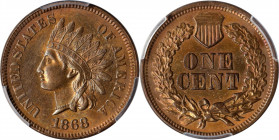 1868 Indian Cent. Unc Details--Questionable Color (PCGS).
PCGS# 2091. NGC ID: 227S.
Estimate: $200
