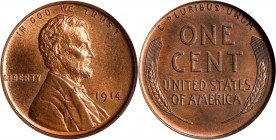1914 Lincoln Cent. Proof-65 RB (NGC).
PCGS# 3319. NGC ID: 22KX.
Estimate: $1000