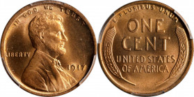 1917 Lincoln Cent. MS-65+ RD (PCGS). CAC.
PCGS# 2497. NGC ID: 22BS.
Estimate: $775