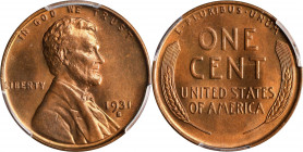 1931-S Lincoln Cent. MS-65+ RB (PCGS). CAC.
PCGS# 2619. NGC ID: 22D4.
Estimate: $300