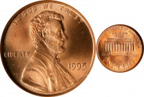 1995 Lincoln Cent. Doubled Die Obverse. MS-68 RD (NGC).
PCGS# 3127. NGC ID: 22JS.
Estimate: $150