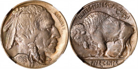 1918-D Buffalo Nickel. AU Details--Cleaned (NGC).
PCGS# 3938. NGC ID: 22RH.
Estimate: $175