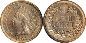 1864 Indian Cent. Copper-Nickel. MS-61 (ANACS). OH.
PCGS# 2070. NGC ID: 227K.
Estimate: $ 200