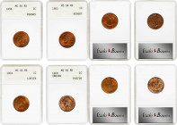 Lot of (4) Late Date Indian Cents. MS-64 RB (ANACS). OH.
Included are: 1898; 1901; 1904; and 1909.
Estimate: $ 500