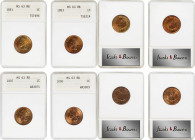 Lot of (4) Late Date Indian Cents. MS-63 RB (ANACS). OH.
Included are: 1881; 1883; 1897; and 1898.
Estimate: $ 375