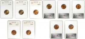 Lot of (5) Early 20th Century Indian and Lincoln Cents. MS-63 RB (ANACS). OH.
Included are: Indian: 1901; 1903; 1908; 1909; and Lincoln: 1911-D.
Est...