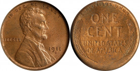1911-S Lincoln Cent. MS-64 RB (ANACS). OH.
PCGS# 2447. NGC ID: 22B9.
Estimate: $ 450
