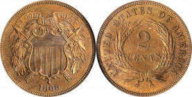 1869 Two-Cent Piece. Proof-64 RB (ANACS). OH.
PCGS# 3639. NGC ID: 274Y.
Estimate: $ 500