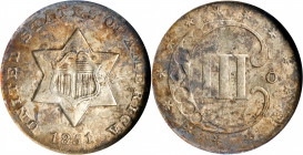 1851-O Silver Three-Cent Piece. AU-55 (ANACS). OH.
PCGS# 3665. NGC ID: 22YY.
Estimate: $ 500