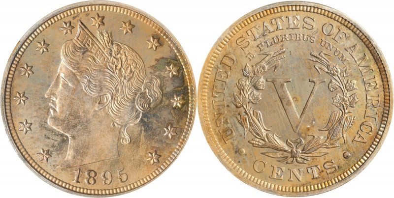 1895 Liberty Head Nickel. Proof-65 (ANACS). OH.
PCGS# 3893. NGC ID: 2785.
Esti...