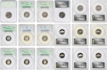 Lot of (9) Gem Proof Jefferson Nickels. (PCGS). OGH.
Included are: 1951 Proof-67, First Generation; 1964 Proof-67 Cameo; 1973-S Proof-66; 1976-S Proo...