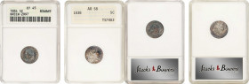 Lot of (2) 1830s Half Dimes. (ANACS). OH.
Included are: 1834 Capped Bust, Breen-2997, EF-45; and 1838 Liberty Seated, No Drapery, AU-58.
Estimate: $...