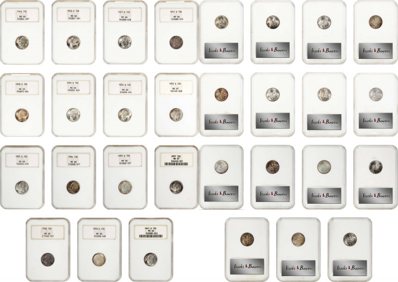 Lot of (15) Gem Mint State 90% Silver Roosevelt Dimes. (NGC). OH.
Unless otherw...