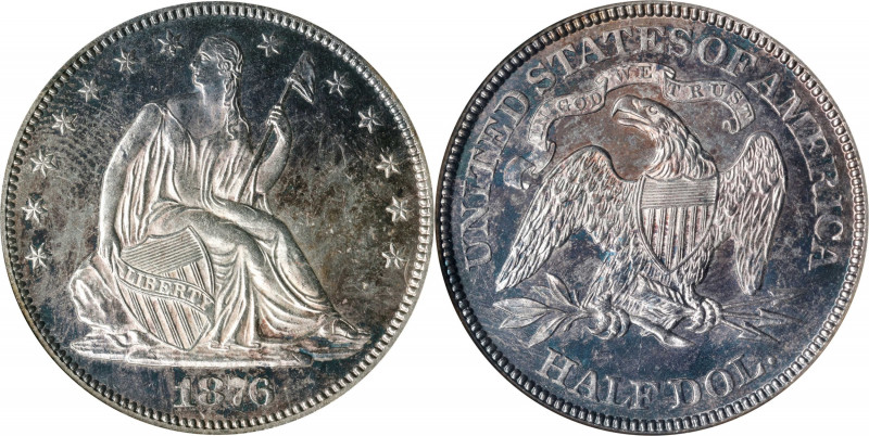 1876 Liberty Seated Half Dollar. MS-61 (ANACS). OH.
PCGS# 6352. NGC ID: 24KG.
...