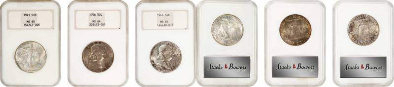 Lot of (3) Mint State Walking Liberty and Franklin Half Dollars. (NGC). OH.
Inc...