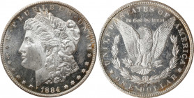 1884-CC Morgan Silver Dollar. MS-63 DMPL (PCGS). OGH--First Generation.
PCGS# 97153. NGC ID: 254M.
Estimate: $ 300