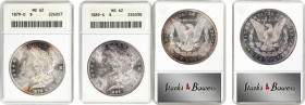 Lot of (2) 19th Century Morgan Silver Dollars. MS-62 (ANACS). OH.
Included are: 1879-O; and 1889-S.
Estimate: $ 340